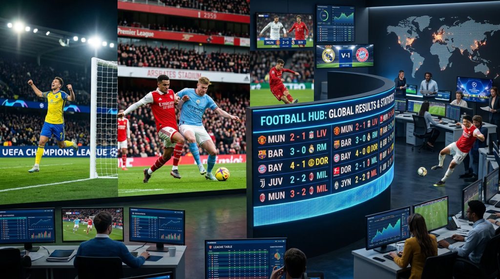 skor bola dunia, hasil liga utama eropa, skor pertandingan internasional, statistik klub eropa, klasemen liga top, update kompetisi sepak bola